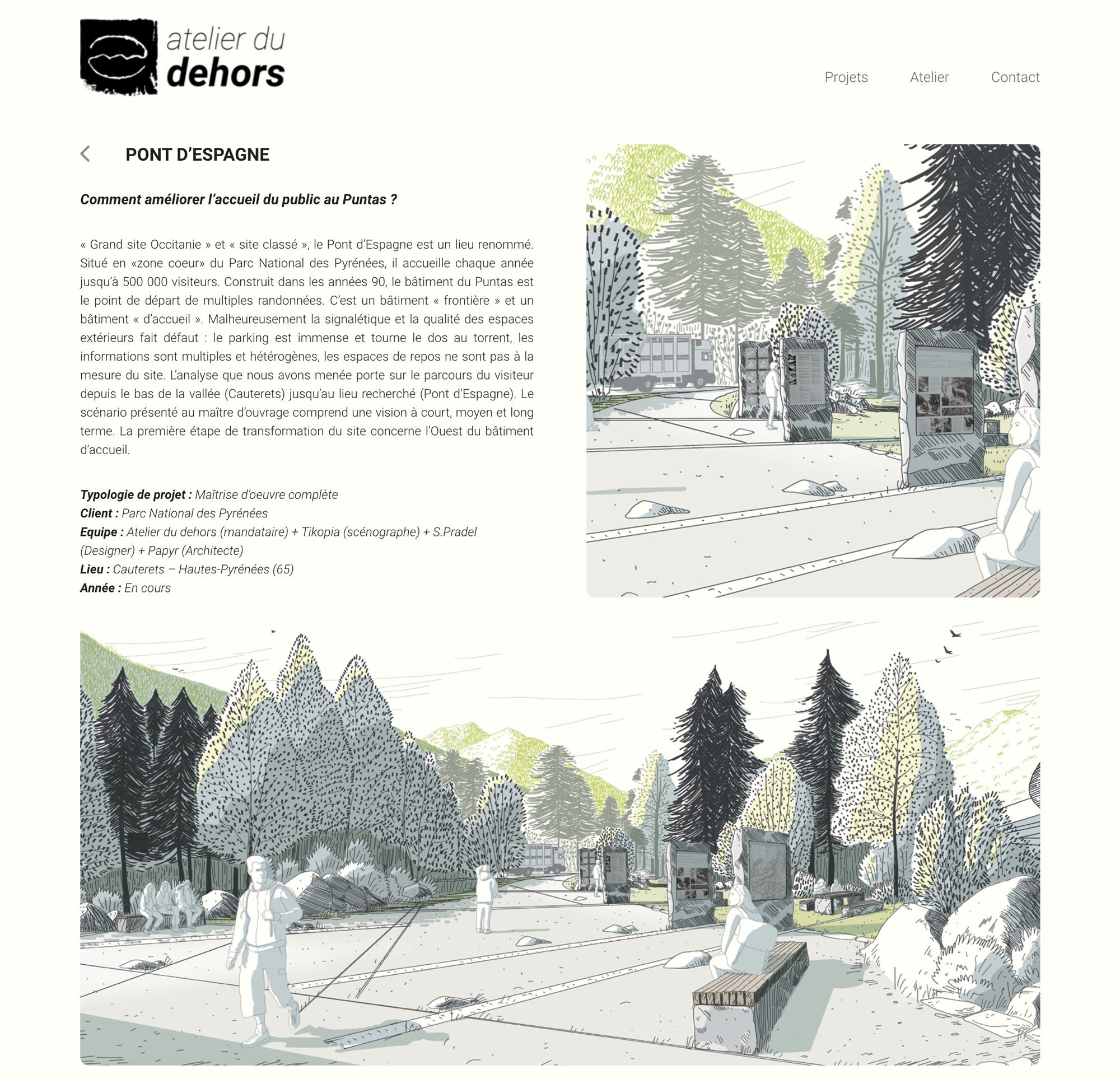 Site internet Atelier du dehors - paysagiste concepteur réalisé par Madetocom - Stéphane Moulin